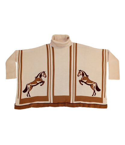 Signature Stallion Poncho Taupe/Tan