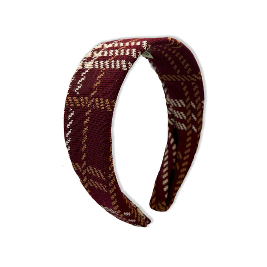 OUTLET: Highland Tartan Hairband Burgundy