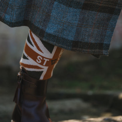 XL Union Jack Personalised Boot Socks Navy