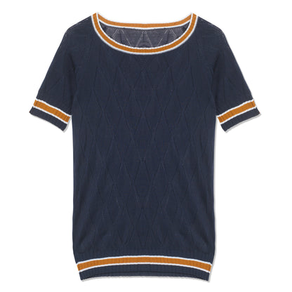 OUTLET: Diamond Crew Neck - NAVY