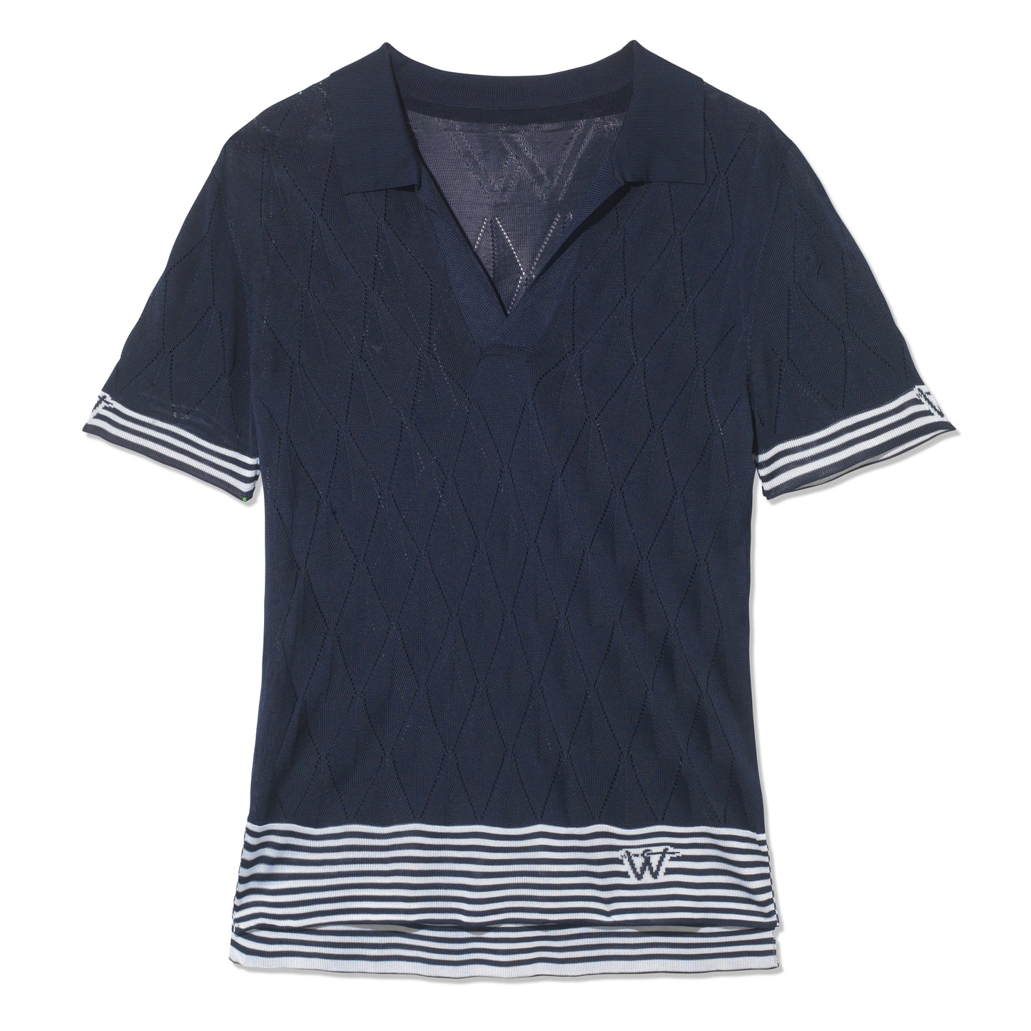 OUTLET: Diamond Polo Tee - NAVY