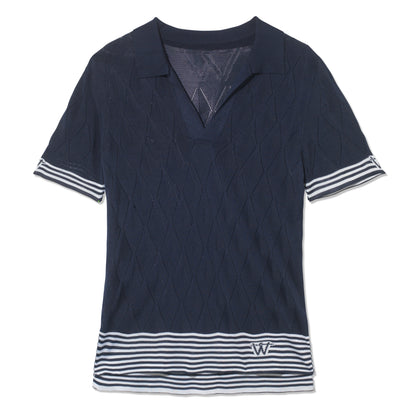 OUTLET: Diamond Polo Tee - NAVY