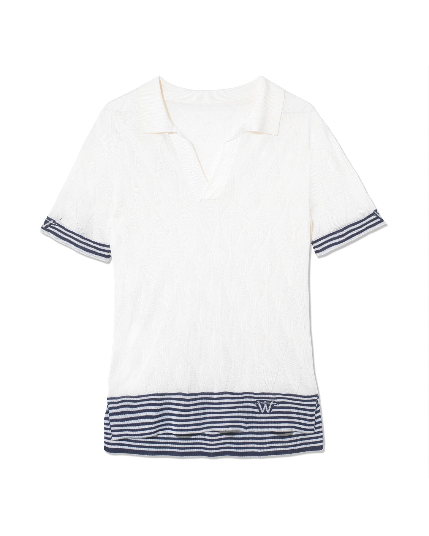 OUTLET: Diamond Polo Tee White