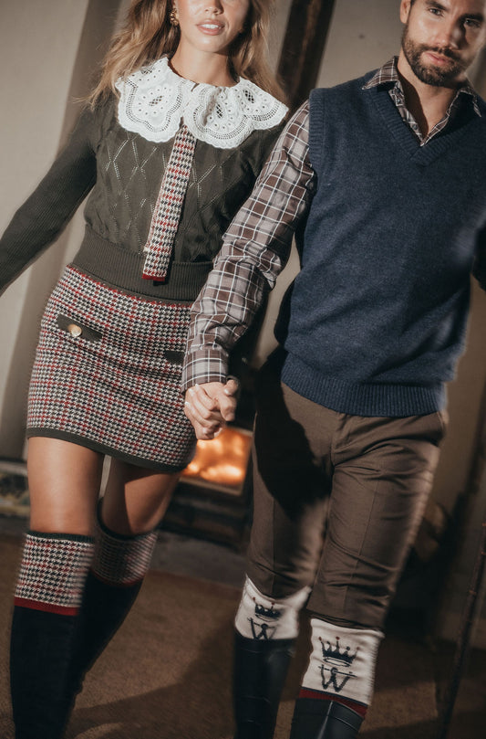Multi-Houndstooth Tie