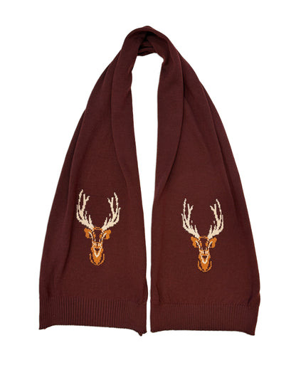 Majestic Stag Chunky Knit Scarf