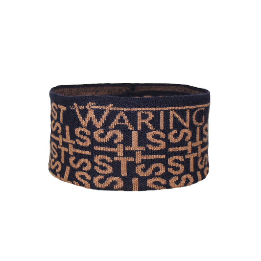 Personalised Patterned Headband Navy/Tan