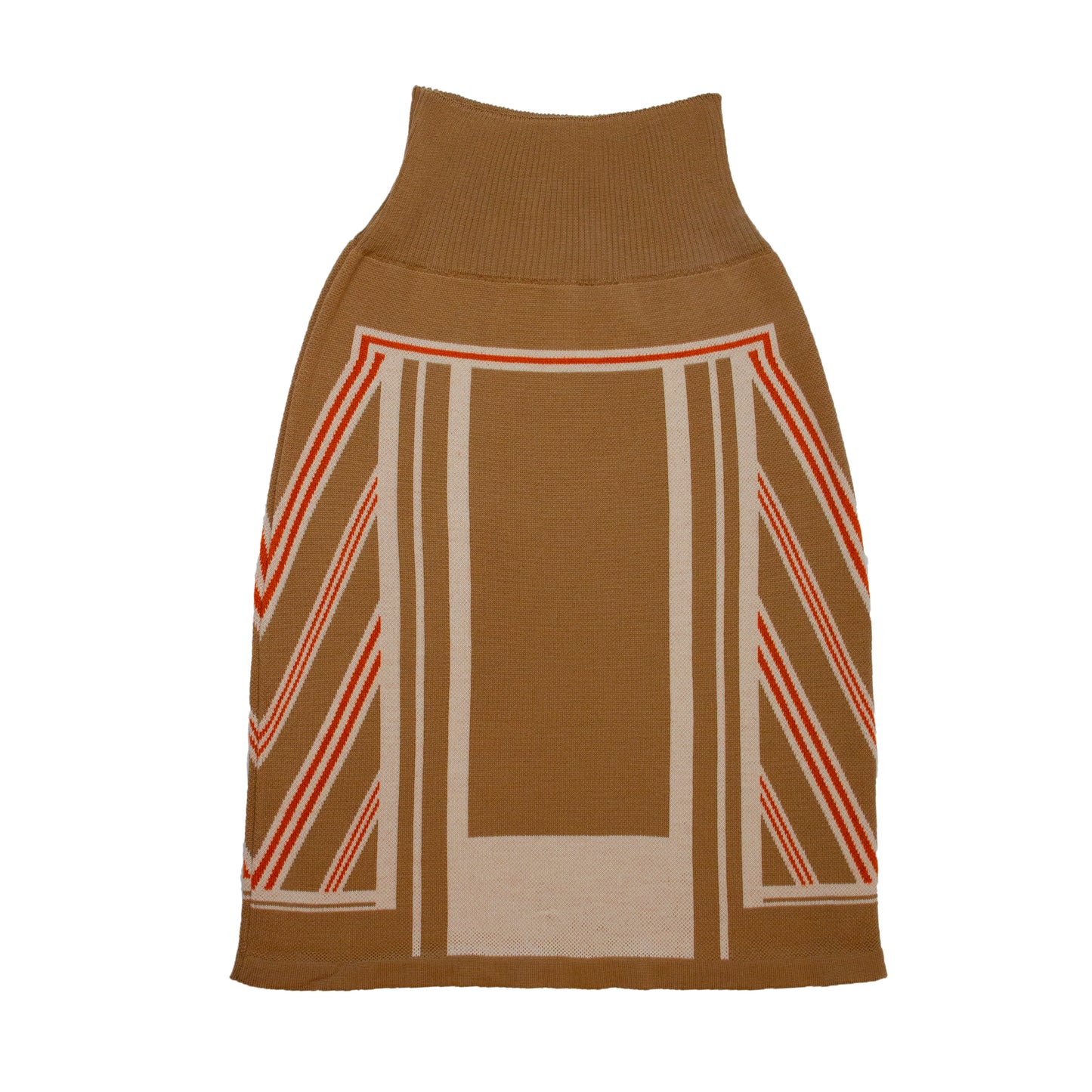 OUTLET: Eclipse Pencil Skirt Tan/Taupe/Orange